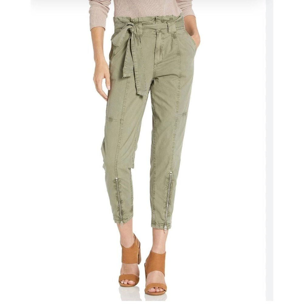 BlankNYC Paperbag Waist Cargo Trousers‎ Sergeant Pepper green size 28